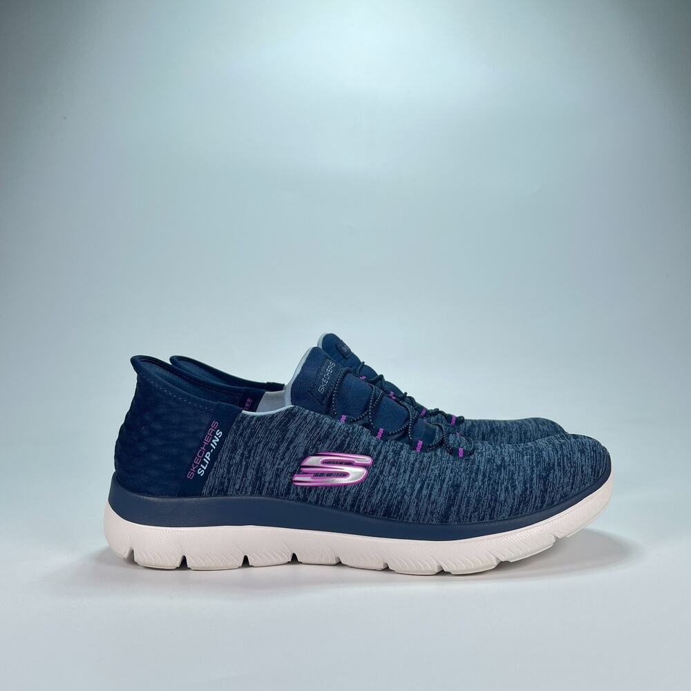 Skechers Hands Free Summits Dazzling Haze Navy Purple 149937 Women's Size 9.5